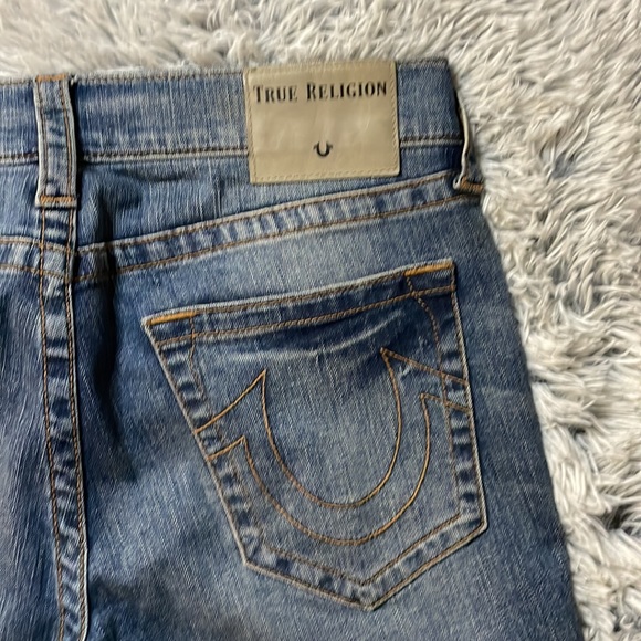 Men’s True Religion Jeans Finn Slim Tapered Frayed Ankle Zip size 32 - Picture 11 of 16